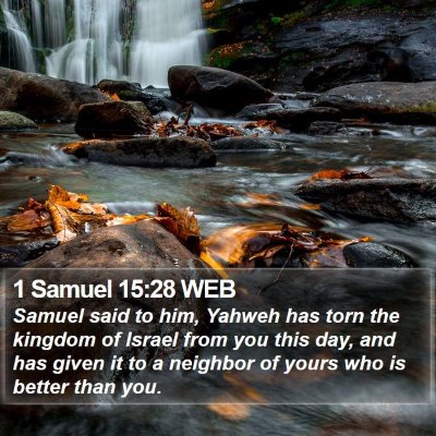 1 Samuel 15:28 WEB Bible Verse Image