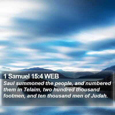 1 Samuel 15:4 WEB Bible Verse Image
