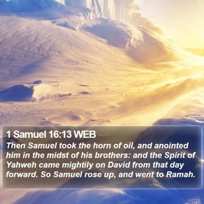 1 Samuel 16:13 WEB Bible Verse Image