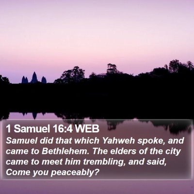 1 Samuel 16:4 WEB Bible Verse Image