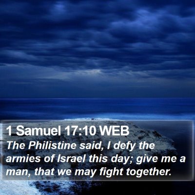 1 Samuel 17:10 WEB Bible Verse Image