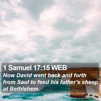 1 Samuel 17:15 WEB Bible Verse Image