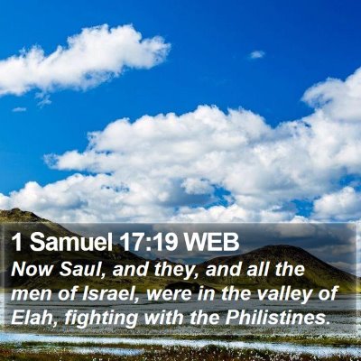1 Samuel 17:19 WEB Bible Verse Image