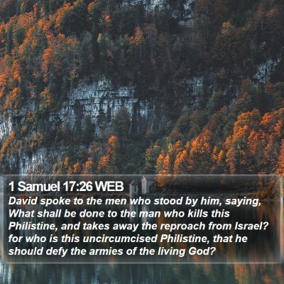 1 Samuel 17:26 WEB Bible Verse Image