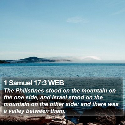 1 Samuel 17:3 WEB Bible Verse Image
