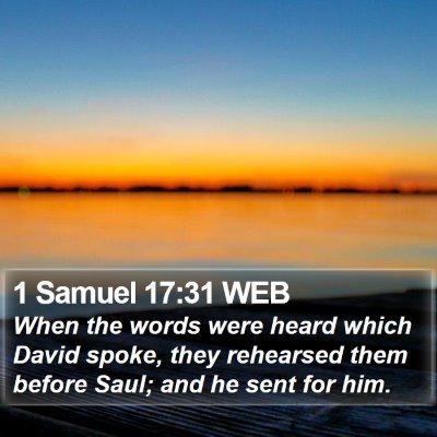 1 Samuel 17:31 WEB Bible Verse Image