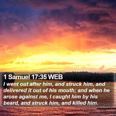 1 Samuel 17:35 WEB Bible Verse Image