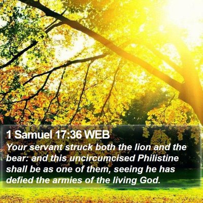 1 Samuel 17:36 WEB Bible Verse Image