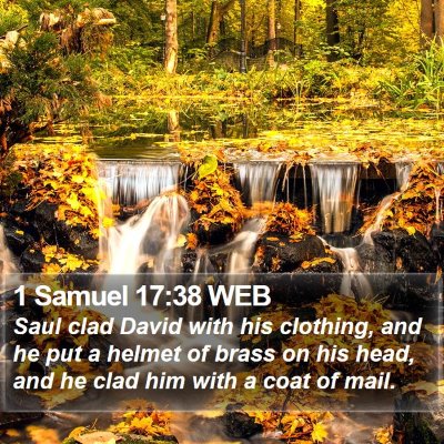 1 Samuel 17:38 WEB Bible Verse Image