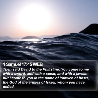 1 Samuel 17:45 WEB Bible Verse Image