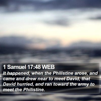 1 Samuel 17:48 WEB Bible Verse Image