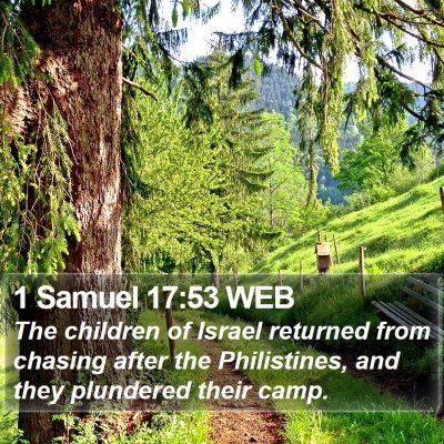 1 Samuel 17:53 WEB Bible Verse Image