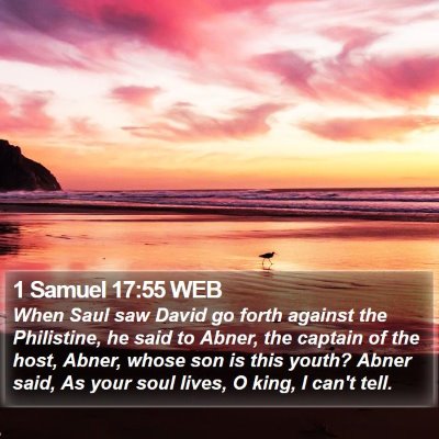 1 Samuel 17:55 WEB Bible Verse Image