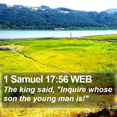 1 Samuel 17:56 WEB Bible Verse Image