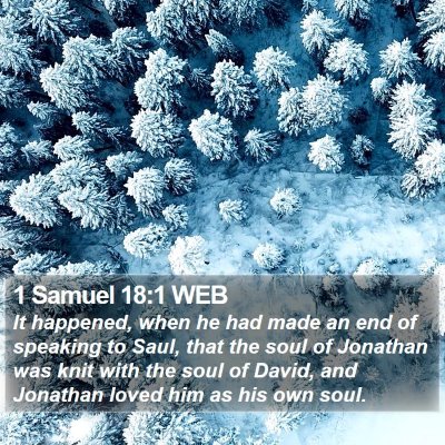 1 Samuel 18:1 WEB Bible Verse Image