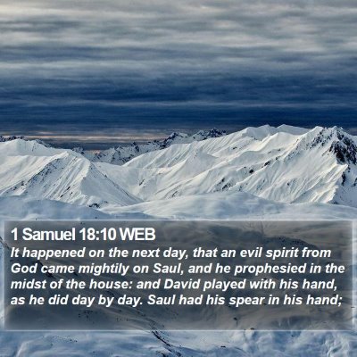 1 Samuel 18:10 WEB Bible Verse Image