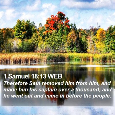 1 Samuel 18:13 WEB Bible Verse Image