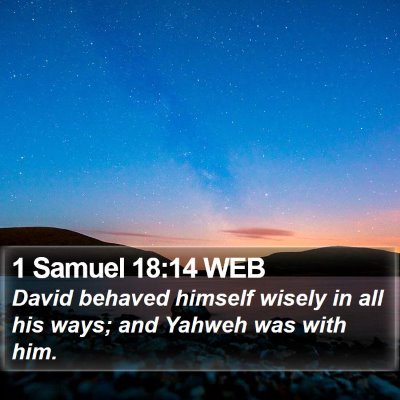 1 Samuel 18:14 WEB Bible Verse Image
