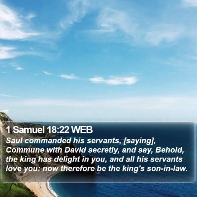 1 Samuel 18:22 WEB Bible Verse Image