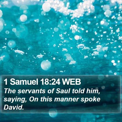 1 Samuel 18:24 WEB Bible Verse Image