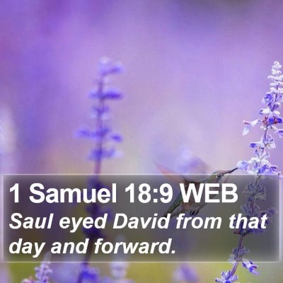 1 Samuel 18:9 WEB Bible Verse Image