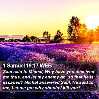 1 Samuel 19:17 WEB Bible Verse Image