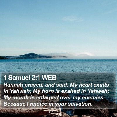 1 Samuel 2:1 WEB Bible Verse Image