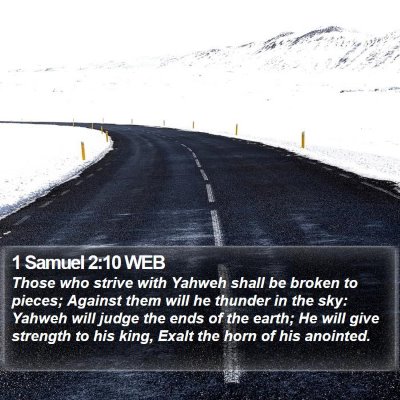 1 Samuel 2:10 WEB Bible Verse Image