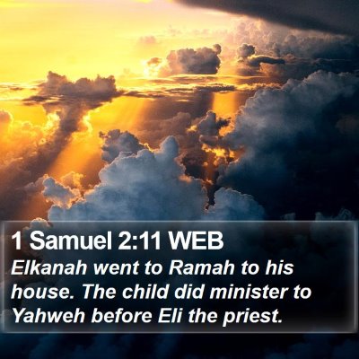 1 Samuel 2:11 WEB Bible Verse Image