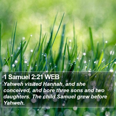 1 Samuel 2:21 WEB Bible Verse Image
