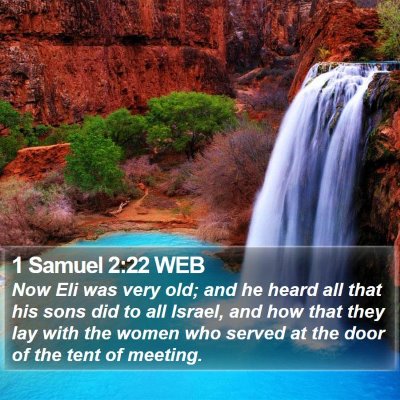1 Samuel 2:22 WEB Bible Verse Image