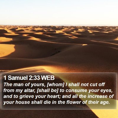 1 Samuel 2:33 WEB Bible Verse Image