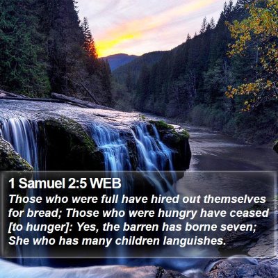 1 Samuel 2:5 WEB Bible Verse Image
