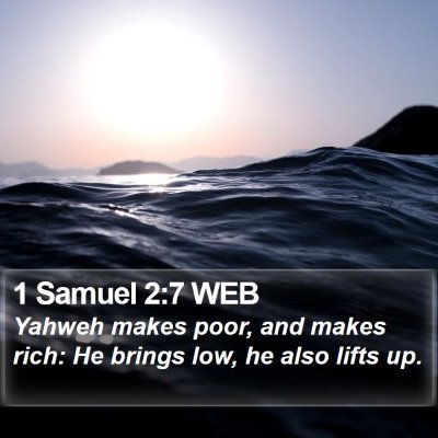 1 Samuel 2:7 WEB Bible Verse Image