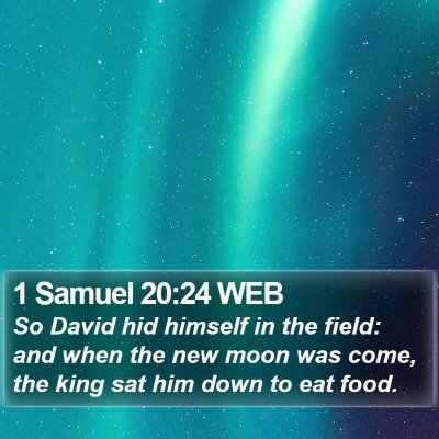 1 Samuel 20:24 WEB Bible Verse Image