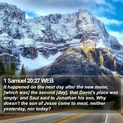1 Samuel 20:27 WEB Bible Verse Image