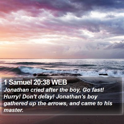 1 Samuel 20:38 WEB Bible Verse Image
