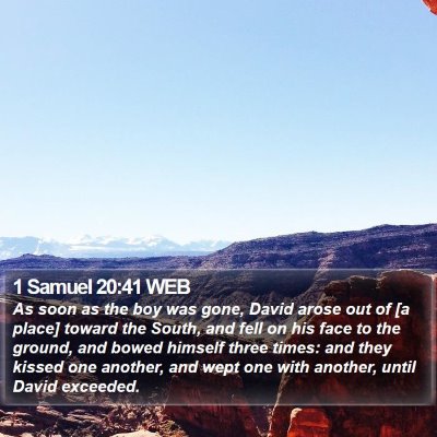 1 Samuel 20:41 WEB Bible Verse Image