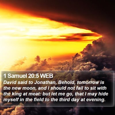 1 Samuel 20:5 WEB Bible Verse Image
