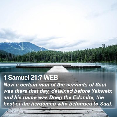 1 Samuel 21:7 WEB Bible Verse Image