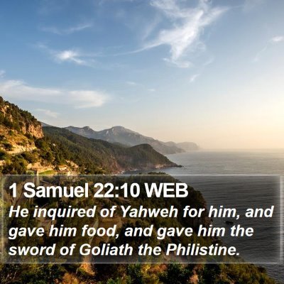 1 Samuel 22:10 WEB Bible Verse Image