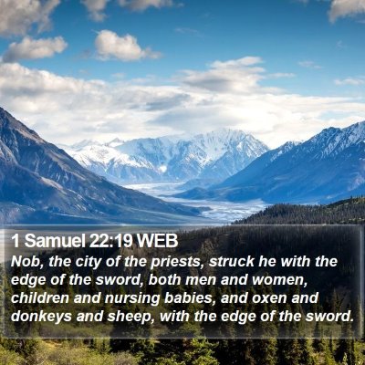 1 Samuel 22:19 WEB Bible Verse Image