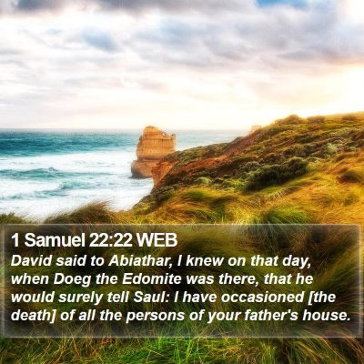 1 Samuel 22:22 WEB Bible Verse Image
