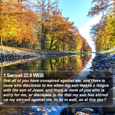 1 Samuel 22:8 WEB Bible Verse Image