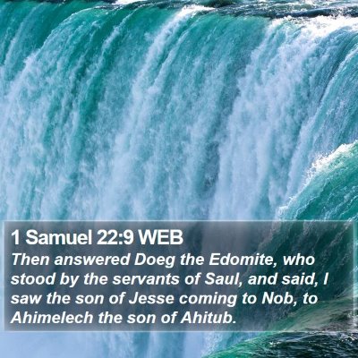 1 Samuel 22:9 WEB Bible Verse Image