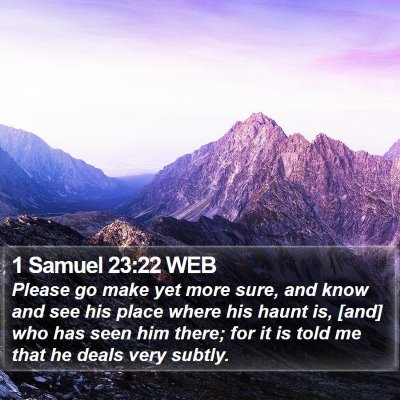 1 Samuel 23:22 WEB Bible Verse Image