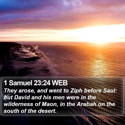 1 Samuel 23:24 WEB Bible Verse Image