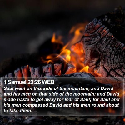 1 Samuel 23:26 WEB Bible Verse Image