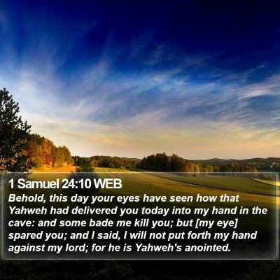 1 Samuel 24:10 WEB Bible Verse Image