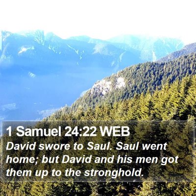 1 Samuel 24:22 WEB Bible Verse Image